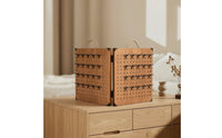 Jewelry Display Rack Portable Tabletop Pegboard Display Stand Hinged Jewelry Rack with Hooks for Retail Shops