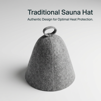 Sauna Cap Steam Room Accessory for Men Women, Bath Hat for Steam, Ergonomi Sauna Cap, Heat Insulation, Grey