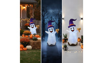 Outdoor Halloween Inflatable Ghost Giant Wizard Ghost Inflatable LED-& Lawn Ornament Lighted for Homeowners