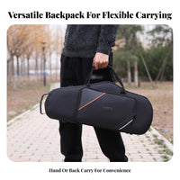 Padded Interior Alto Sax Backpack Case Shock Protection Alto Saxophone Hard Case Long-Lasting Construction for Gigs, School