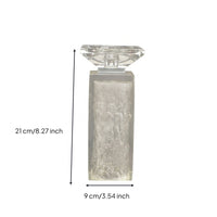 Glass Candle Holder Tall Crystal Candle Holder Elegant for Living Room, Entryway