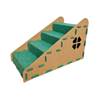 Pet Stairs Sloped Pet Staircase with Cutout Felt-Covered Dog Steps for Bedside