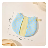 Canvas Pot Holder with Hanging Loop Compact Padded Kitchen Hand Holder Hot Pad Washable for Home Cooks, Cooking, Baking