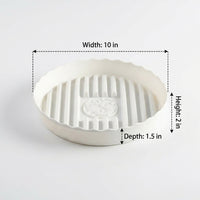Plant Saucers with Rim, Heavy Duty Round Drip Tray for Outdoor Plants, Terracotta Resin Flower Plant Pot Saucer and Ridged Trays