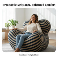 elegant design Enveloping Armchair Sculptural for-modern Frameless Foam Armchair fashionable Design Single Sofa for Young Adults, Homeowners, Living Room, perusing corner, Small areas, Home Office