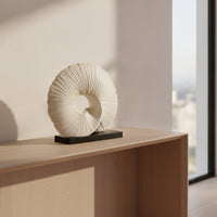 Spiral Fan Sculpture Abstract Tabletop Sculpture Minimalist Ornament for Entryway