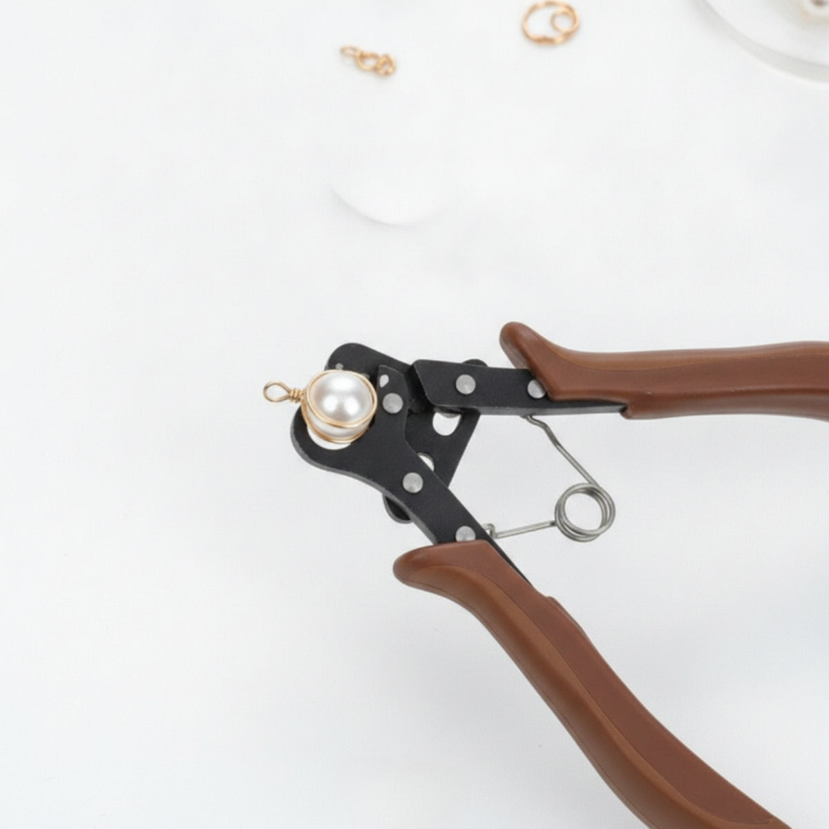 Ergonomic Wire Looping Pliers with Spring Precision Loop Forming Pliers Comfortable Wire Looping Tool Compact for Jewelers, Crafters, Beaders, Beadwork