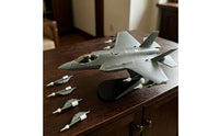 F-35A Model with Display Stand Gray fighter Fifth Generation Fighter Model Collectible for Adults