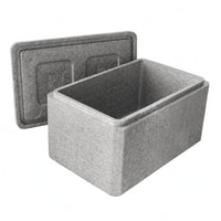 Textured Expanded Polypropylene Insulated Foam Box Gray Insulated Foam Container Hinged-Style