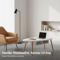 Versatile Use Small Apartment Coffee Table Easy to Clean Minimalist Sofa Side Table Sturdy Construction Living Room Furniture Rounded Edges for Students, Young Adults, Homeowners, Bedroom, Office