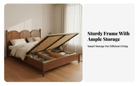 French Design Wooden Bed Modern Design Solid Wood Bed Quiet and Stable Bedroom Furniture for Couples, Homeowners, Guesthouse, Guest Room, Apartment