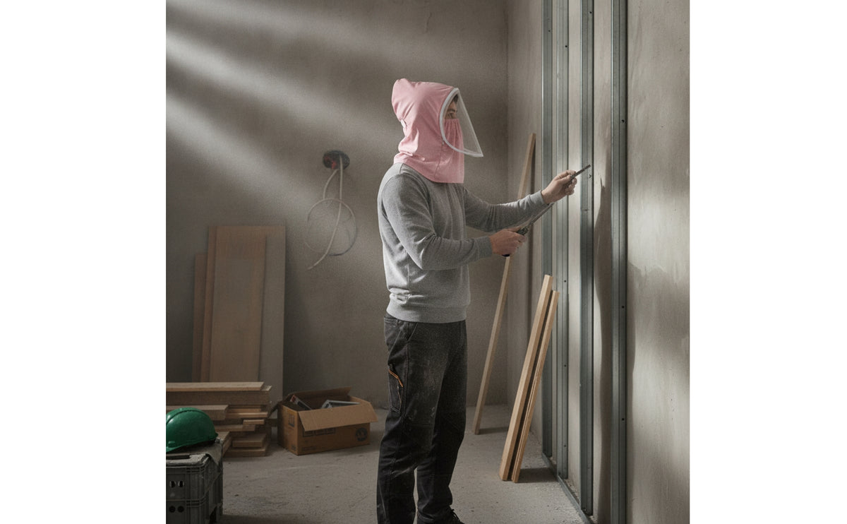 Water-Resistant Full Face Mask with Hood Breathable Safeguarding Hood with Face Visor Washable Hooded Dust Mask Transparent for Renovation