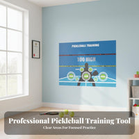 Indoor Outdoor Use Pickleball Training Wallpaper Easy Installation Solo Pickleball Training Sticker Long-Lasting Dink Stroke Practice Aid Portable for Beginners, Athletes, Families, Indoors, Outdoors, Backyard, Garage
