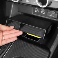 ABS Plastic Vehicle Civic Middle Console Box Easy to Install Dashboard Storage Box Removable Rubber Pads