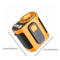 5000mAh Large Capacity Battery Wearable Waist Fan Hands-Unrestricted Design Portable Waist Fan Built-in Flashlight Drop-Proof for Campers, Outdoor Workers, Anglers