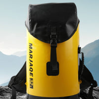 IPX6 PVC Mesh Rope Bag Padded Shoulder Straps Backpack Rope Bag Flap Closure Carry Pack Buckle Strap
