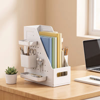 Desktop Organizer with Pegboard Space-Saving Desk Shelf with Pegboard Desktop Organizer Shelf Compact for Students, Study Desks