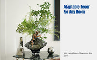Nordic Glass Vase with Irregular Texture, Modern Minimalist Artistic Display for Living Room