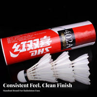 Badminton Birdies 12 Pack Solid Cork Head Badminton Shuttlecock Recreational Use Training Shuttlecock for Amateurs, Beginners, Outdoor, Backyard, Park