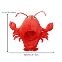 Photo Prop Crustacean Hat PP Cotton Filled Soft Crab Headgear Soft Feel Novelty Headwear Adorable for Performance