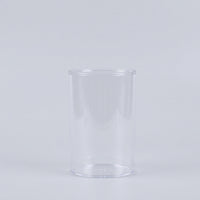 Acrylic Pen Holder for Desk, Clear Desktop Organiser for Study Table, Round Pencil Cup for Students, Stationery Brush 10 x 6.5 cm