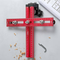 Cabinet Hardware Drilling Positioning Guide Two-Way Scale Drawer Handle Positioning Fixture Knob Hole Template Hex Key Included