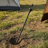 light  Stand with Ground Stake Portable Lantern Pole with Hook Lightweight Outdoor Lantern Stand for Camp, Anglers, Camping, Picnics, Backyard