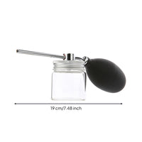 Hair Fiber Applicator Bottle Screw-on Top Hair Building Fiber Applicator Beauty Tool Transparent Silver