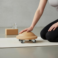 Effortless Gliding Turtleback Glider Anti-Slip Spine Stretching Disc Silent Wheels Wooden Core Training Roller Floor Friendly for Pilates Enthusiasts, Office Workers, Home Gym, Rehabilitation, Mind-Body Practice Studio