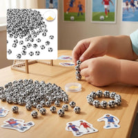 100 Pieces 12 Mm Acrylic Football Beads Through Hole Football Beads