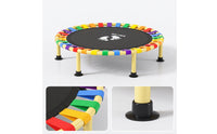 Foldable Trampoline Rainbow Round Trampoline Elastic-Band for Kids, Young Children, Indoor, Playroom, Bedroom