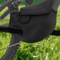 2 Pieces Fitted Mid-Drive Motor Cover Hook and Loop Closure Motor Protection Cover Stitched Seam Vehicle Accessory Polyester