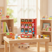 Batterybattery-Not-Required Wooden Vending Machine Tabletop Toy Vending Machine Interactive Educational for Children, Toddlers, Preschoolers, Playroom, Classroom