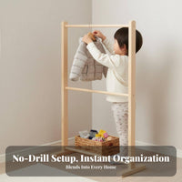youngsters' Clothes Tree Floor-Standing complimentarystanding Multipeg Rack Stable Base