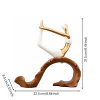 Meditation Figurine Stylized Meditation Statue Carved Female Figure Statue for Living Room