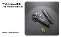 30T Mountain Bike Crankset Lightweight 11-Ratio Narrow Wide Crankset CNC Machined 170mm Single Chainring Crank for Rough Terrain Biking, Trail Riding