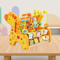 Educational Wooden Giraffe Toy Educational Wooden Bead Maze Sensory Bead Maze Colorful for Preschoolers