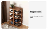 Space Saving Multi-Layer Shoe Rack Large Capacity Multi-Tier Shoe Shelf Easy Assembly Sturdy Construction for Apartment Dwellers, Homeowners, Families, Hallway, Balcony, Small Areas, Bedroom