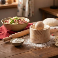 Wooden Dumpling Wrapper Press Effort Saving Dumpling Wrapper Press Polished