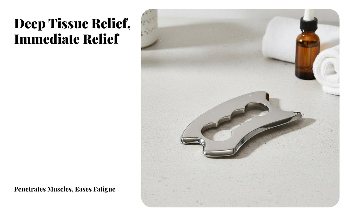 Deep Tissue Massage Stainless Steel Fascia Ergonomic Design Myofascial Release Tool Easy to Clean for Adults, Home Use, Medical Facility