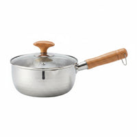 Thickened Body Japanese Milk Pot Even Heating Japanese Design Saucepan Lid Included for Home Cooking