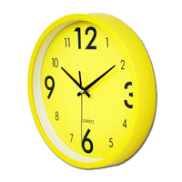 Easy to Read Silent Quartz Wall Clock Battery Operated Silent Wall Clock Glass Face for Bedroom, Study