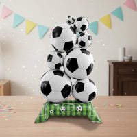 2 Pieces Bar Decoration Soccer Jersey Balloon Sports Themed Football Shirt Balloon Mylar Foil Football Party Balloons Shiny Gloss for Birthday