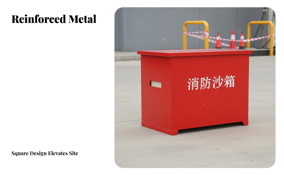 Fire Sand Box Thickened Steel Plate Fire Fighting Sand Bin Large Capacity for Property Managers, Industrial Workers, Factories, Warehouses, Workshops