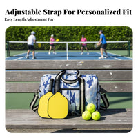 Pickleball Paddle Bag Adjustable Strap Crossbody Pickleball Pouch Single Shoulder Paddle Case External Pocket for Outdoor
