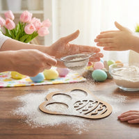 Easter Bunny Paw Print Stencil Reusable Bunny Footprint Stencil Rabbit and Easter Eggs Template DIY Crafts for Crafters, Teachers, Yard, Classroom