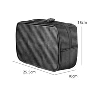 Water-Resistant Motorbike Rear Seat Bag Mesh-Textured Motorcycle Rear Bag Straps Straps Travel Gear Black