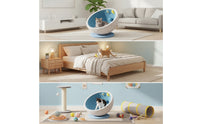Cat Scratching Pillar with Nest Compact Feline Furniture with Scratching Pillar Multifunctional for Kittens, Apartment