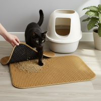 Double-Layer Cat Litter Mat, Washable, Anti-Tracking & Splash-Proof