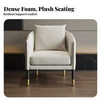 Nordic Inspired Upholstered Single Sofa Modern & aesthetic Upholstered Single-Seater Minimalist living space design Room Furniture Space-Saving for Apartment Dwellers, homeowners, Young Adults, perusing niche, Home Office, Reception Area, Bedroom